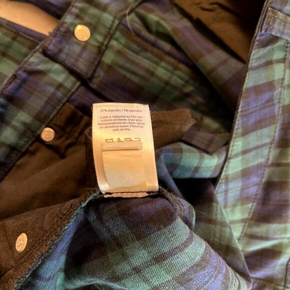 Vineyard Vines Pants Womens 6 Blue Green Blackwatch Plaid 5 Pocket Trousers - Picture 6 of 8